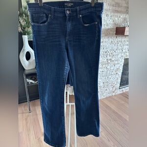 Banana Republic Slim Bootcut Jeans in Dark Blue